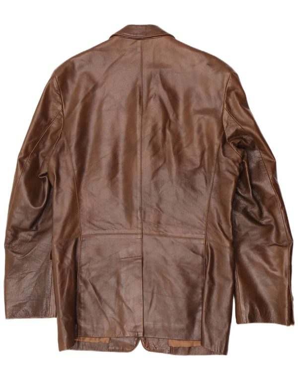 Vintage Ανδρικό Δερμάτινο Μπουφάν UK 36 Small Brown Classic
