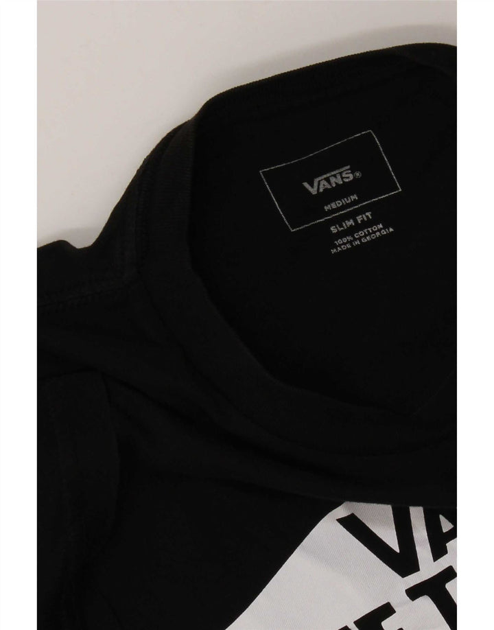 Γραφικό T-Shirt Ανδρικό Vans Slim Fit Top Μεσαίο μαύρο βαμβακερό