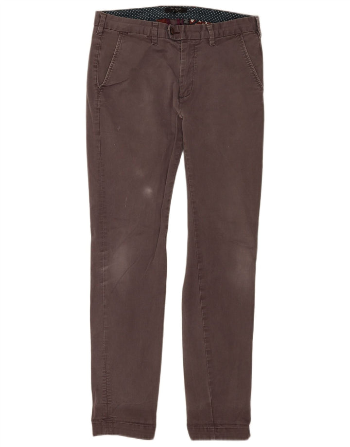 Ανδρικό Ted Baker Slim παντελόνι Chino W30 L30 Γκρι βαμβακερό