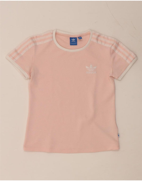 Γυναικείο T-Shirt ADIDAS Top UK 8 Small Pink Polyester