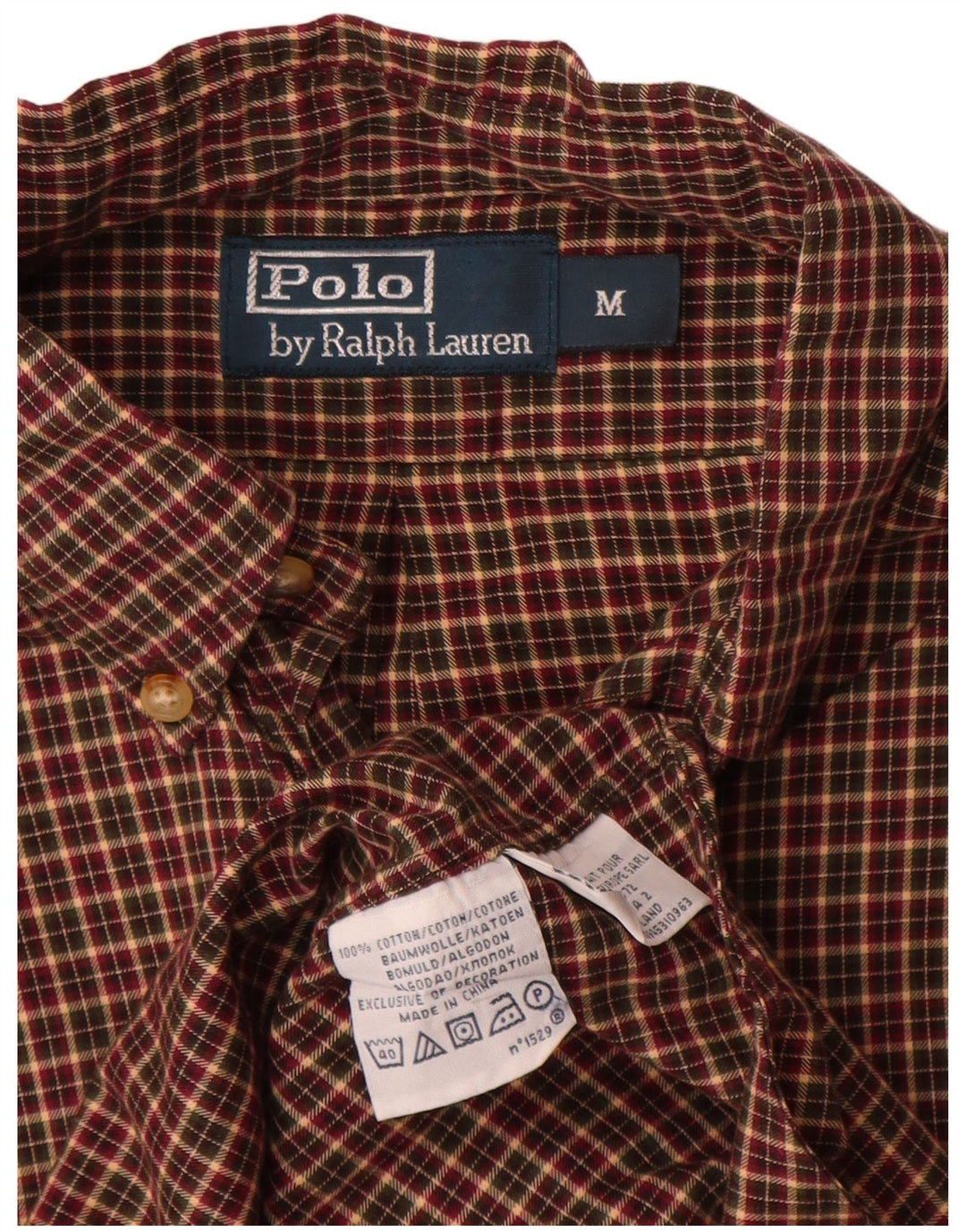 Πόλο Ralph Lauren Ανδρικό φανελένιο πουκάμισο μεσαίο καφέ βαμβακερό