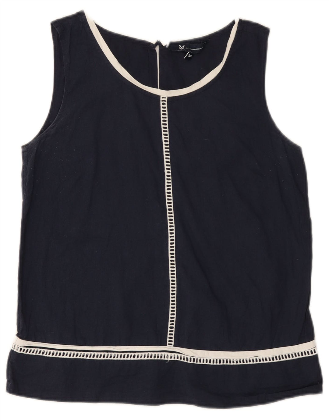 J. Crew Γυναικείο γιλέκο τοπ UK 10 Small Navy Blue Cotton
