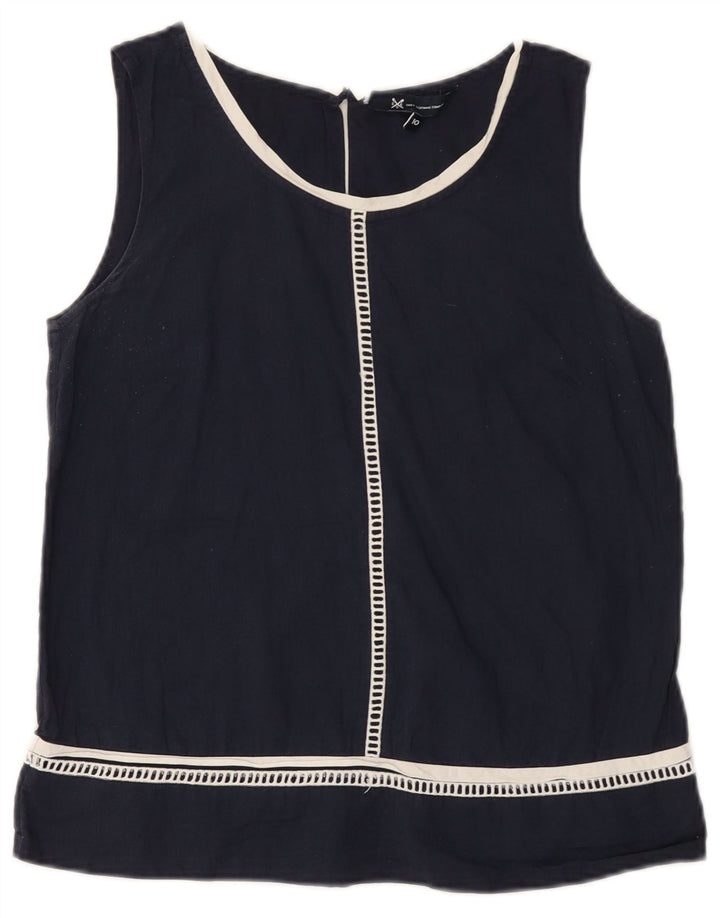 J. Crew Γυναικείο γιλέκο τοπ UK 10 Small Navy Blue Cotton