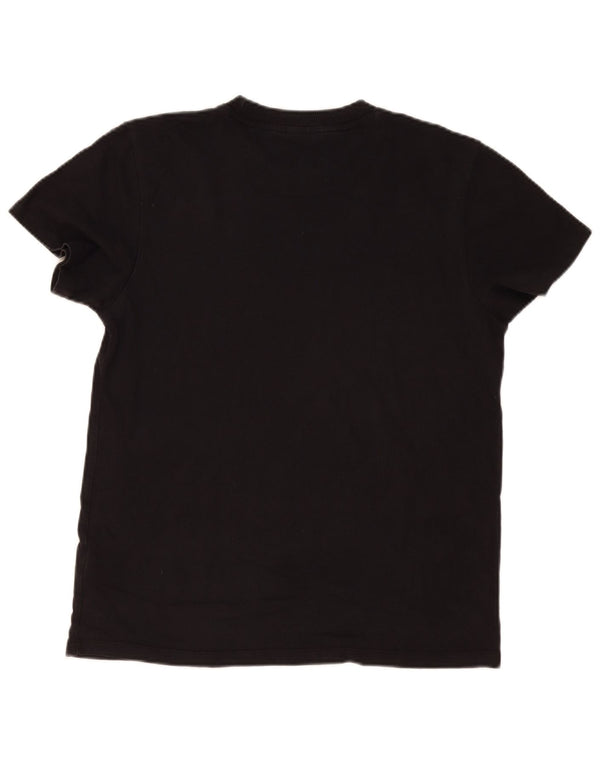 Adidas Γυναικείο T-Shirt Top UK 12 μεσαίο μαύρο βαμβακερό
