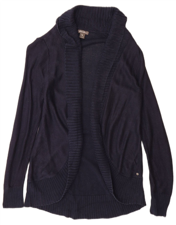 Γυναικεία ανοιχτή ζακέτα Eddie Bauer UK 12 Medium Navy Blue Rayon