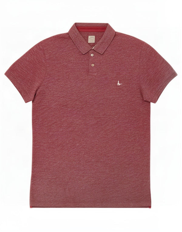 Jack Wills Ανδρικό πουκάμισο πόλο XL Βουργουνδία από βαμβάκι