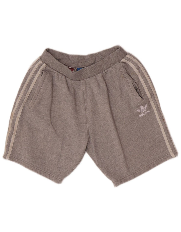 Adidas Boys Sports Shorts 13-14 Years Grey Cotton Sports