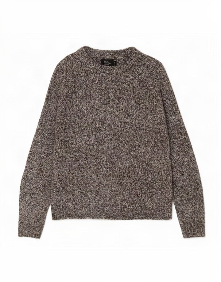 Ανδρικό πουλόβερ Zara Boat Neck Jumper Μεγάλο Γκρι Flecked