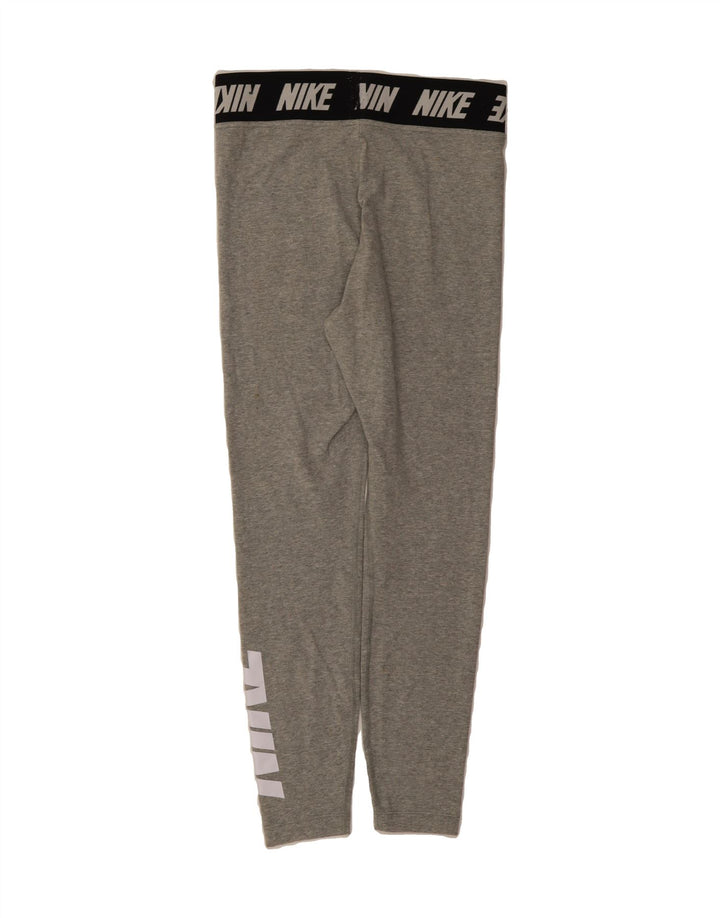 NIKE Womens Graphic Leggings UK 12 Medium  Grey Cotton Vintage Nike and Second-Hand Nike from Messina Hembry 