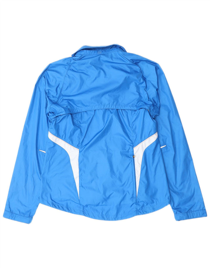 Nike Γυναικείο μπουφάν βροχής UK 10/12 Medium Blue Colorblock Polyester