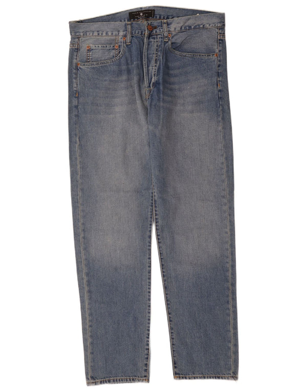 Zara Ανδρικά τζιν ίσια κανονική εφαρμογή EU 44 Large W34 L31 Μπλε βαμβακερό