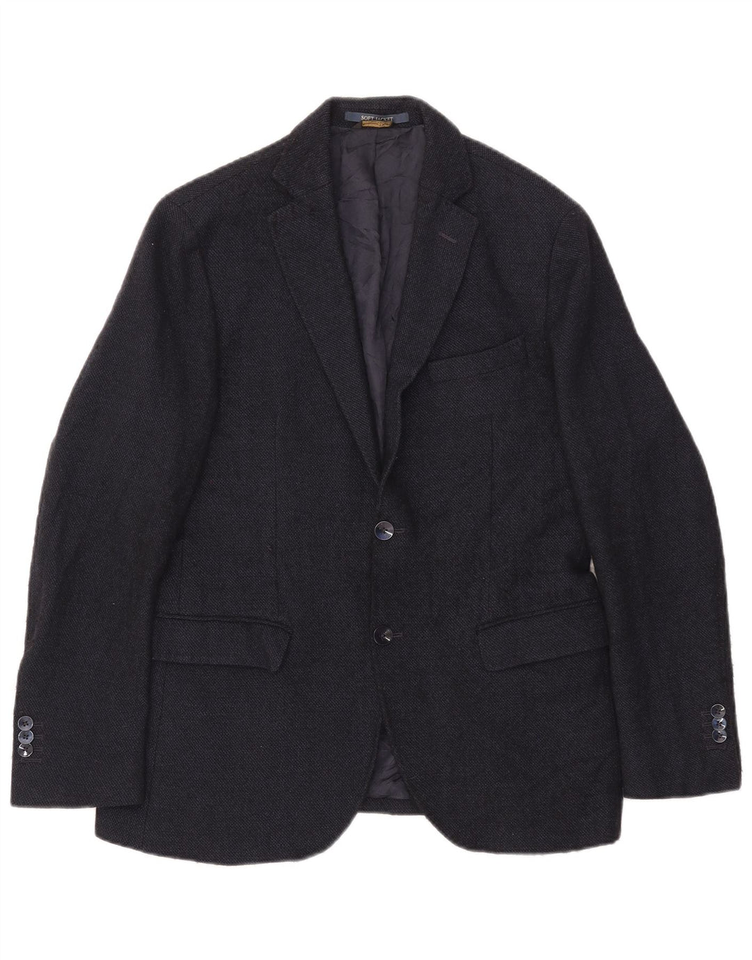 Massimo Dutti Ανδρικό σακάκι μπλέιζερ με 2 κουμπιά EU 48 Μαλλί μεσαίου μπλε ναυτικού