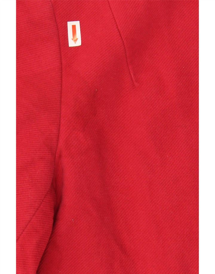 WS Womens Overcoat UK 12 Medium Red Cotton