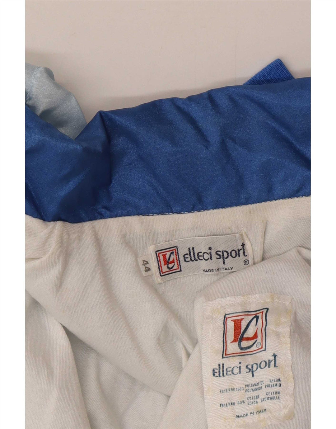 Vintage γυναικεία υπερμεγέθη αθλητική φόρμα Top Jacket IT 44 Medium Blue Colourblock