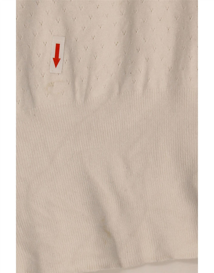 Marks & Spencer Γυναικείο πουλόβερ με λαιμόκοψη UK 14 Medium Off White