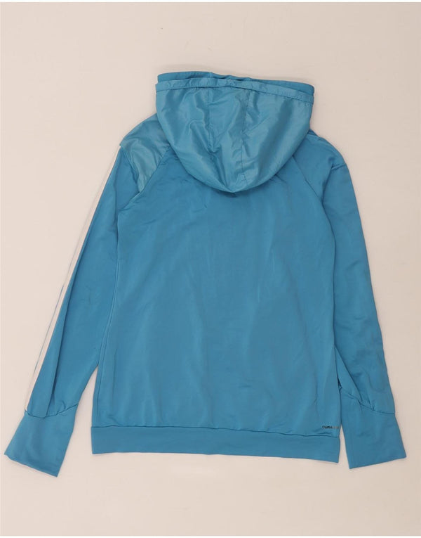 Γυναικείο πουλόβερ Adidas με φερμουάρ UK 10 Small Blue Polyester
