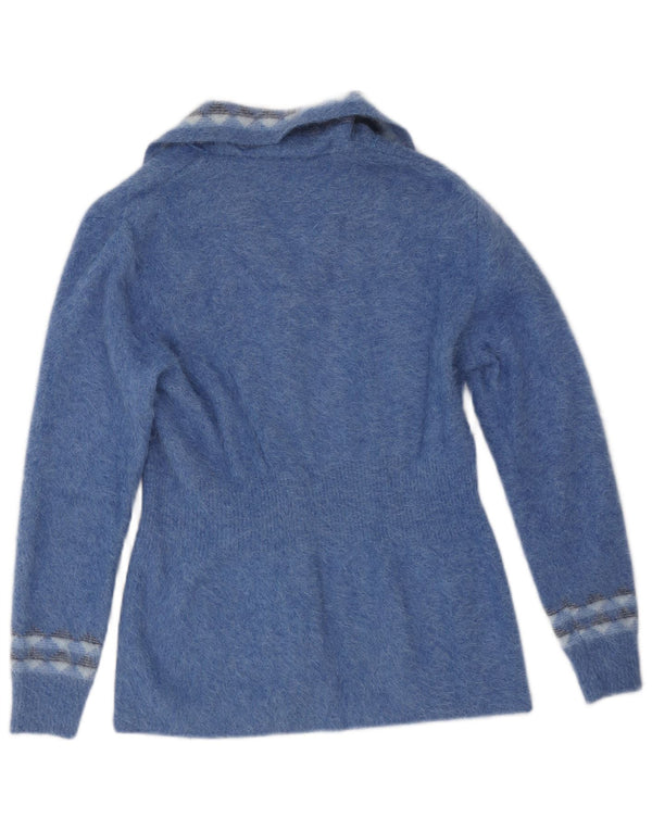 Γυναικεία ζακέτα Awoba UK 10 Small Blue Geometric Angora