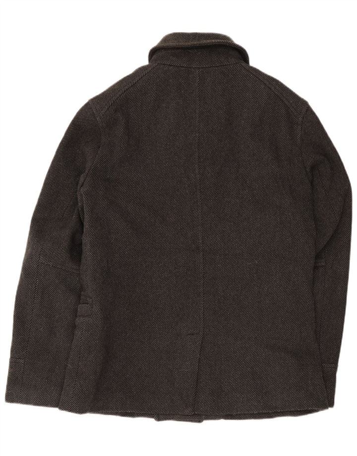 Superdry Ανδρικό παλτό μπιζελιού UK 40 Large Grey Wool