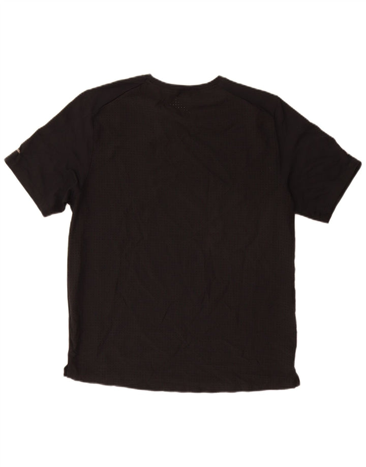 Ανδρικό γραφικό μπλουζάκι NIKE Dri Fit Τοπ μεσαίου μαύρου πολυεστέρα