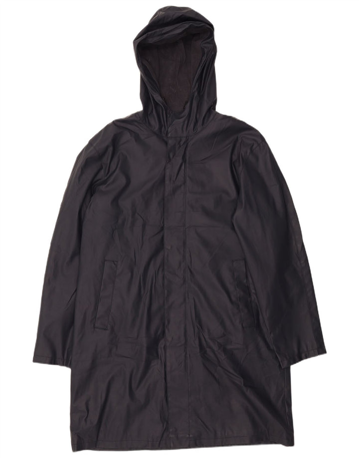 ZARA Ανδρικό παλτό αντιανεμικό με κουκούλα UK 40 Large Navy Blue Polyester