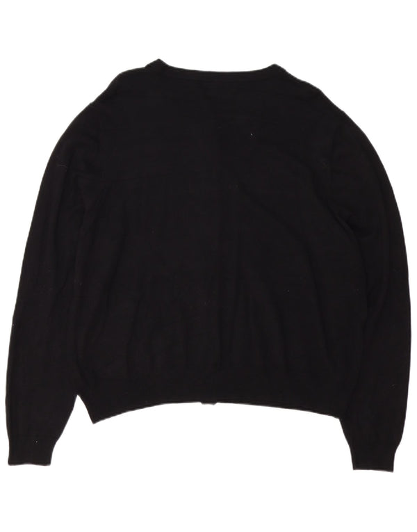 Marks & Spencer Γυναικεία ζακέτα πουλόβερ UK 22 3XL Μαύρη βισκόζη