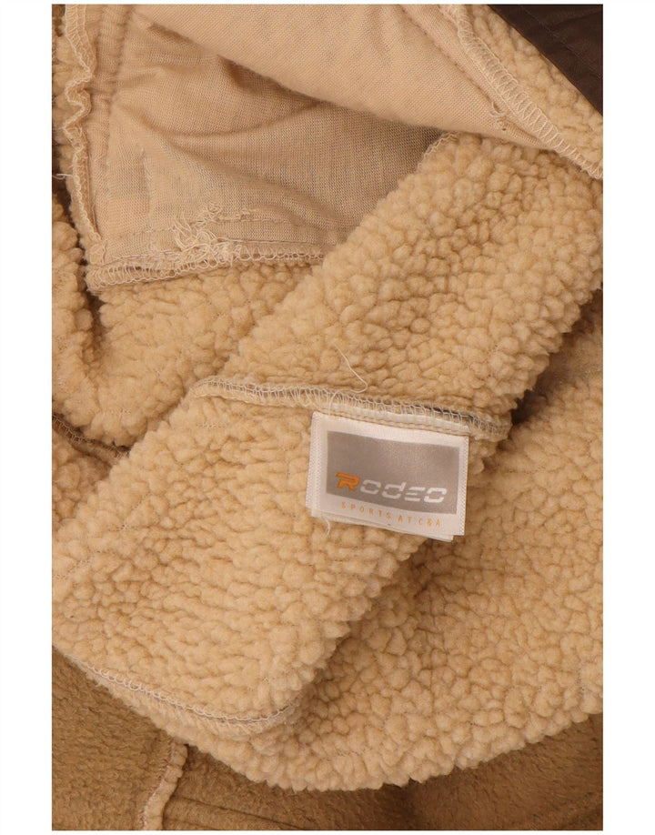 RODEO Γυναικείο Fleece Jacket UK 10 Small Beige Polyester