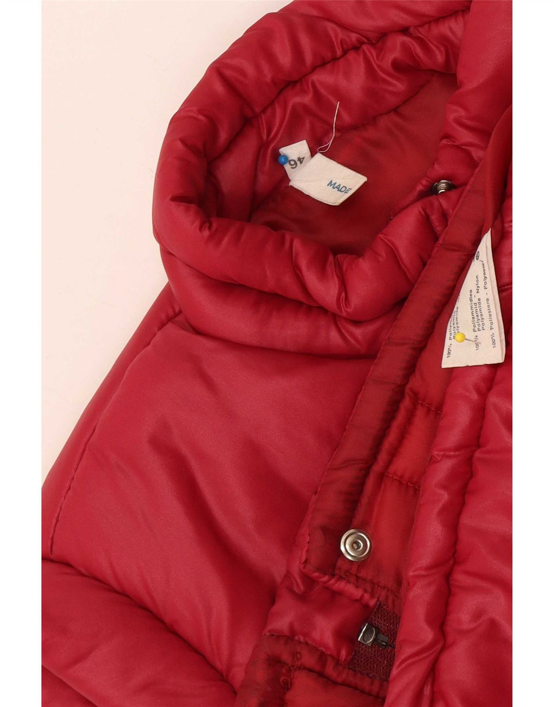 Vintage Γυναικεία Επένδυση Gilet IT 46 Large Red Polyamide
