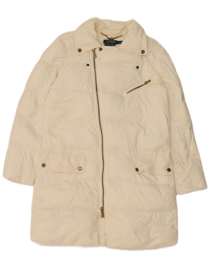 Γυναικείο παλτό Ralph Lauren UK 14 Medium Off White Nylon