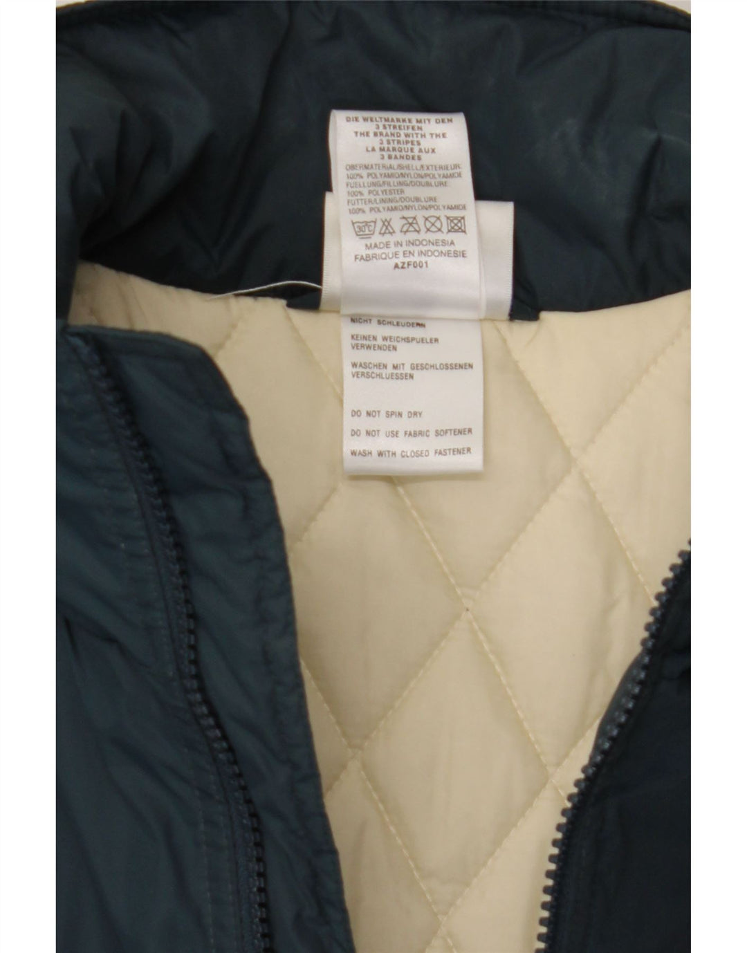 Adidas Ανδρικό μπουφάν με επένδυση UK 38/40 Medium Navy Blue Nylon