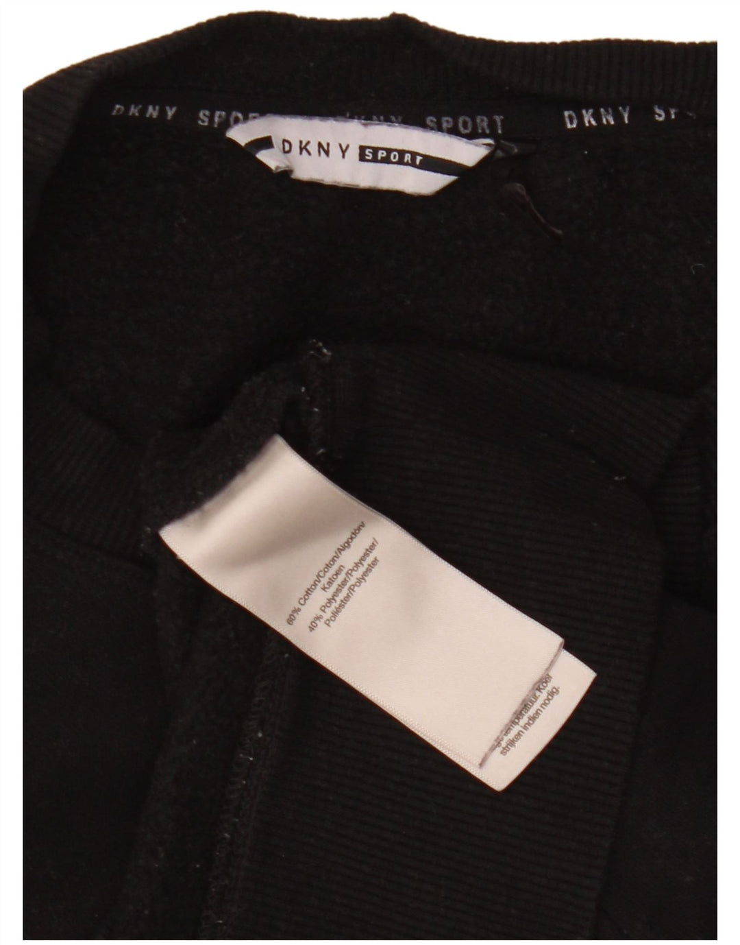 Γυναικείο γραφικό φούτερ Dkny Jumper UK 14 Medium Black Colourblock