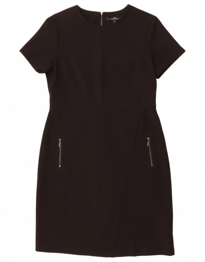 NEXT Womens Sheath Dress UK 12 Medium Black Polyester