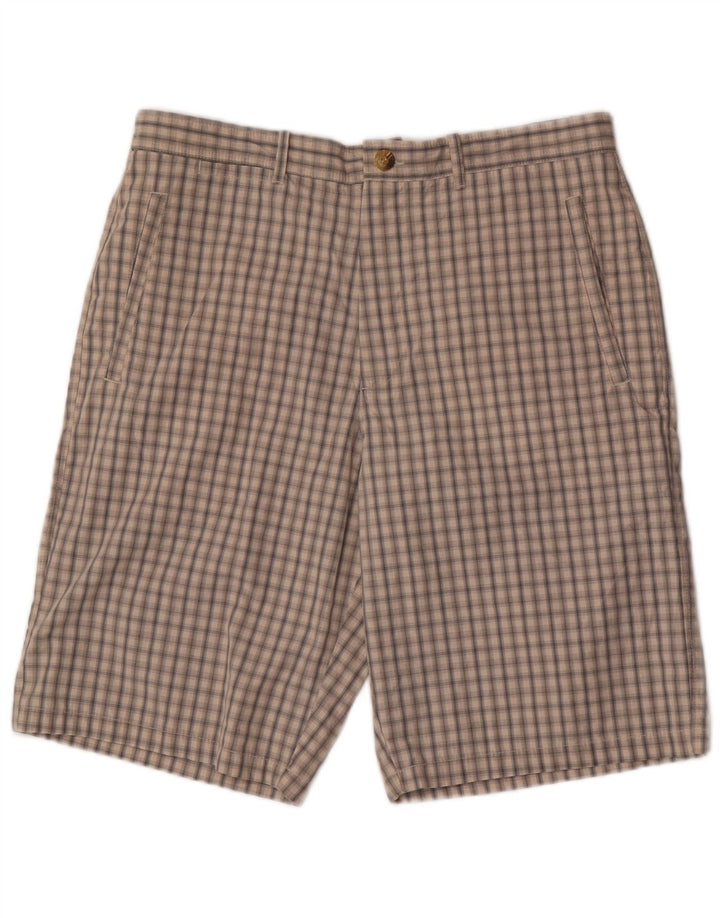 Ανδρικό σορτς Chino Marks & Spencer W34 Large Beige Check Cotton