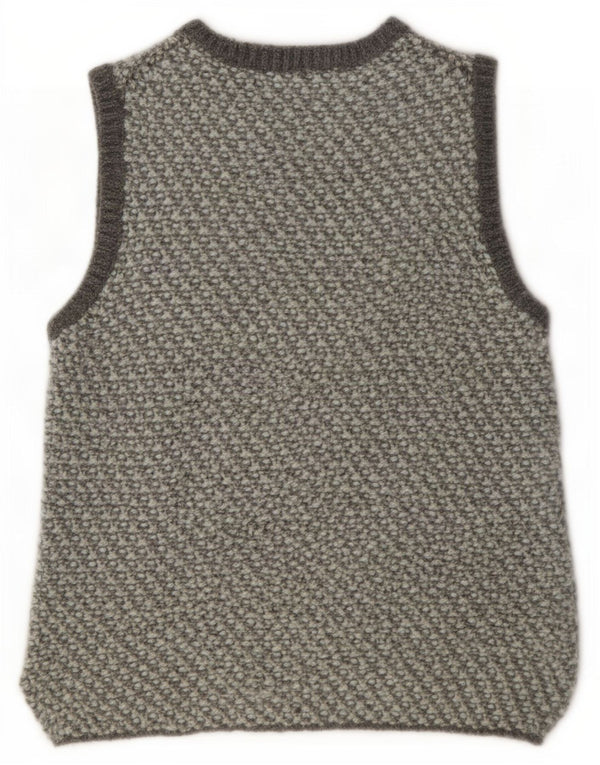 Fisherman Out Of Ireland Γυναικείο γιλέκο Tank Top UK 12 Medium Grey Wool