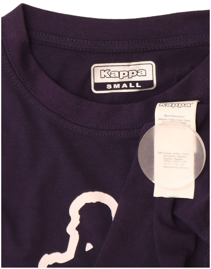 KAPPA Ανδρικό γραφικό T-Shirt Top Small Navy Blue Cotton