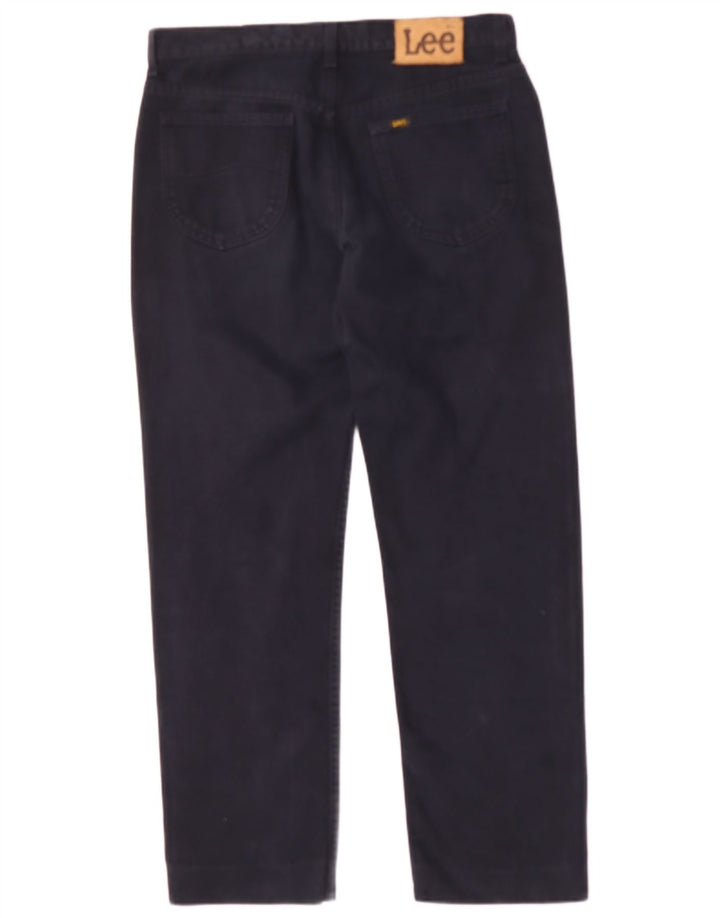 LEE Mens Straight Jeans W34 L30 Navy Blue Cotton