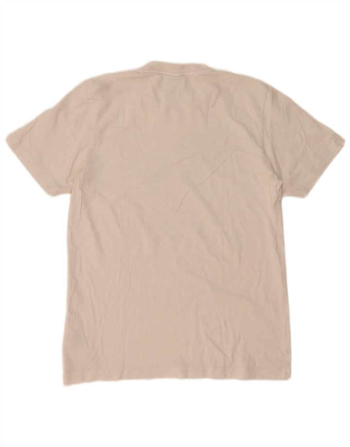 Ανδρικό γραφικό T-Shirt Adidas Top από μεσαίο λευκό βαμβακερό