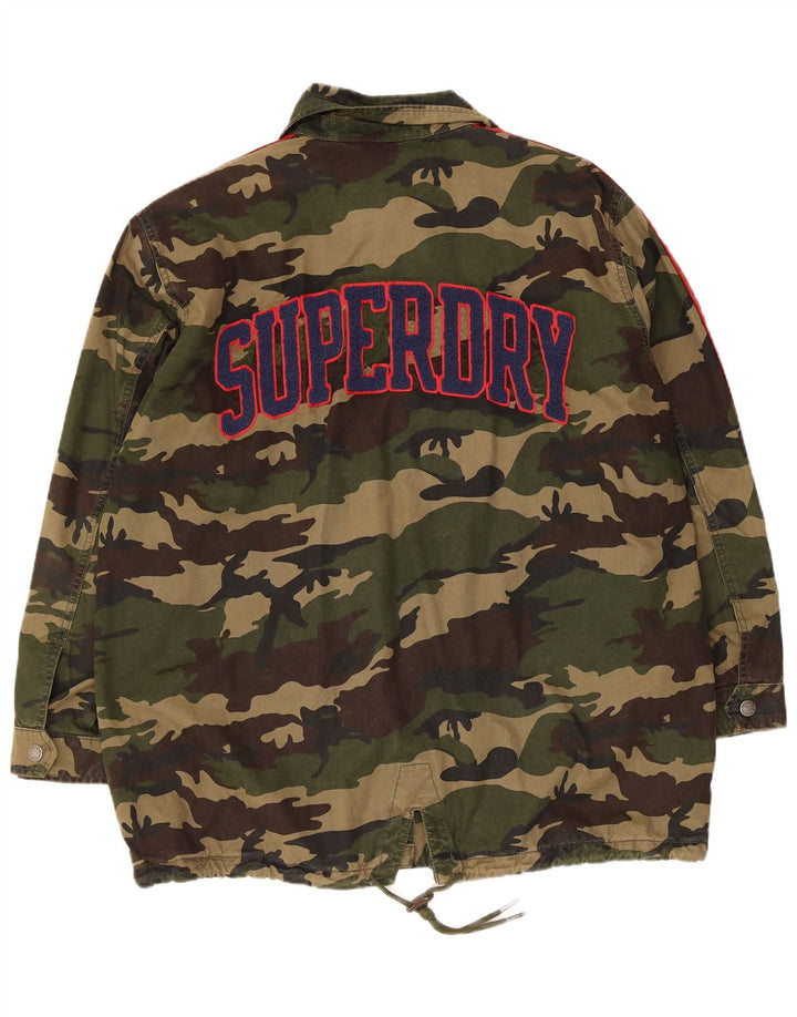 Superdry Γυναικείο Στρατιωτικό Μπουφάν UK 12 Medium Khaki Camouflage