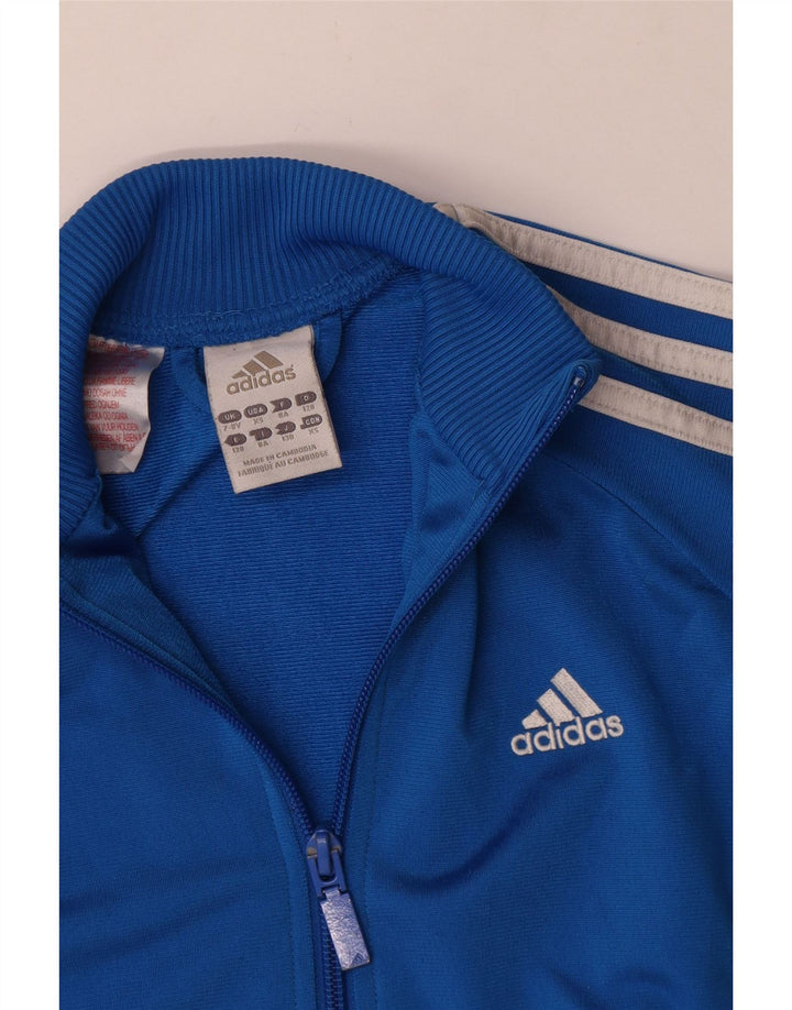 Adidas Boys αθλητική φόρμα Adidas Top Jacket 7-8 Years Blue Colourblock Polyester