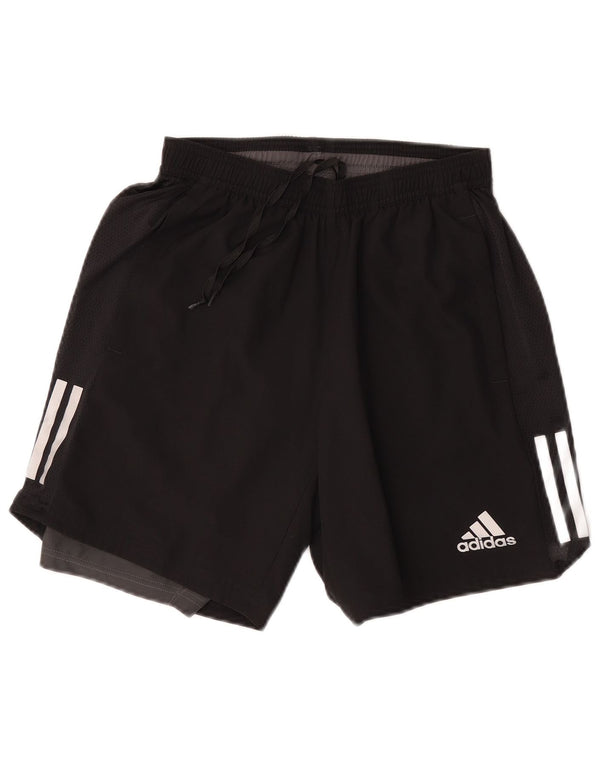 Ανδρικό αθλητικό σορτς Adidas Running Small Black Colourblock Polyester