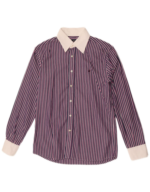 Μπλουζάκι Brooksfield Boys 15-16 Years Navy Blue Pinstripe Cotton