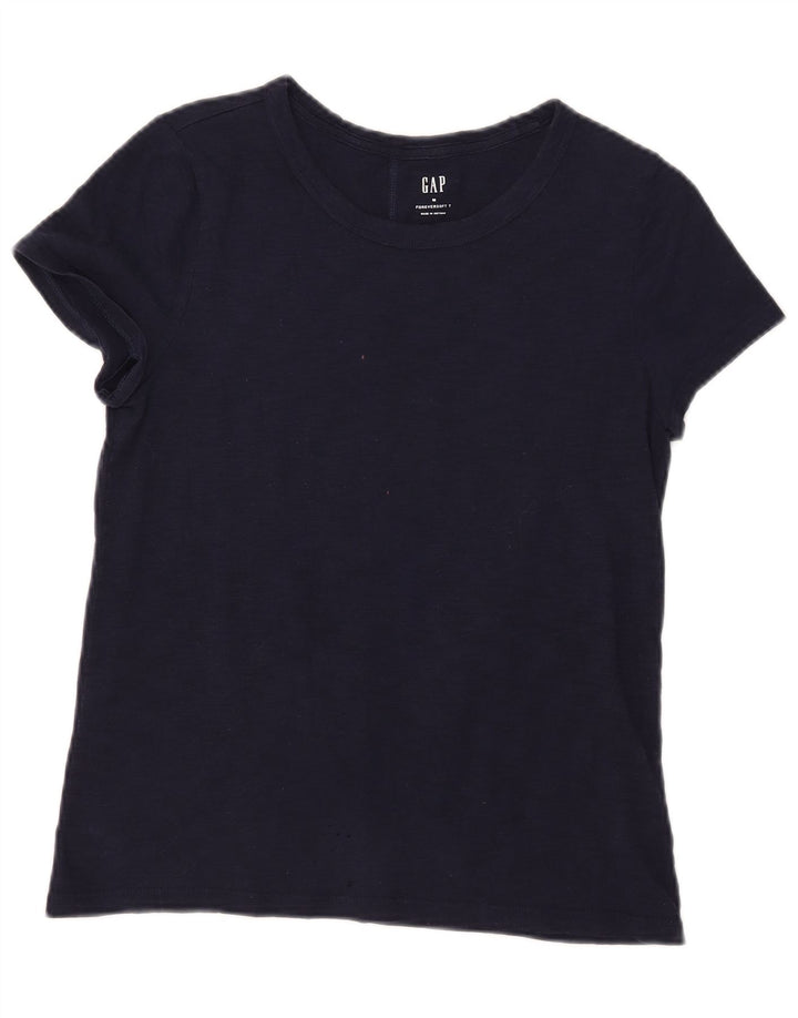 Gap Γυναικείο T-Shirt Top UK 12 Medium Navy Blue βαμβακερό