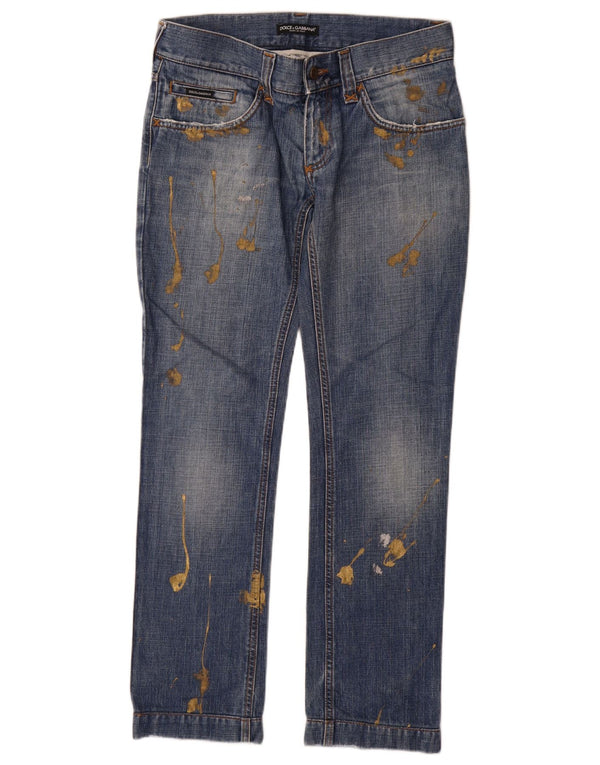 Dolce & Gabbana γυναικεία ίσια τζιν IT 46 Large W32 L32 Blue Flecked