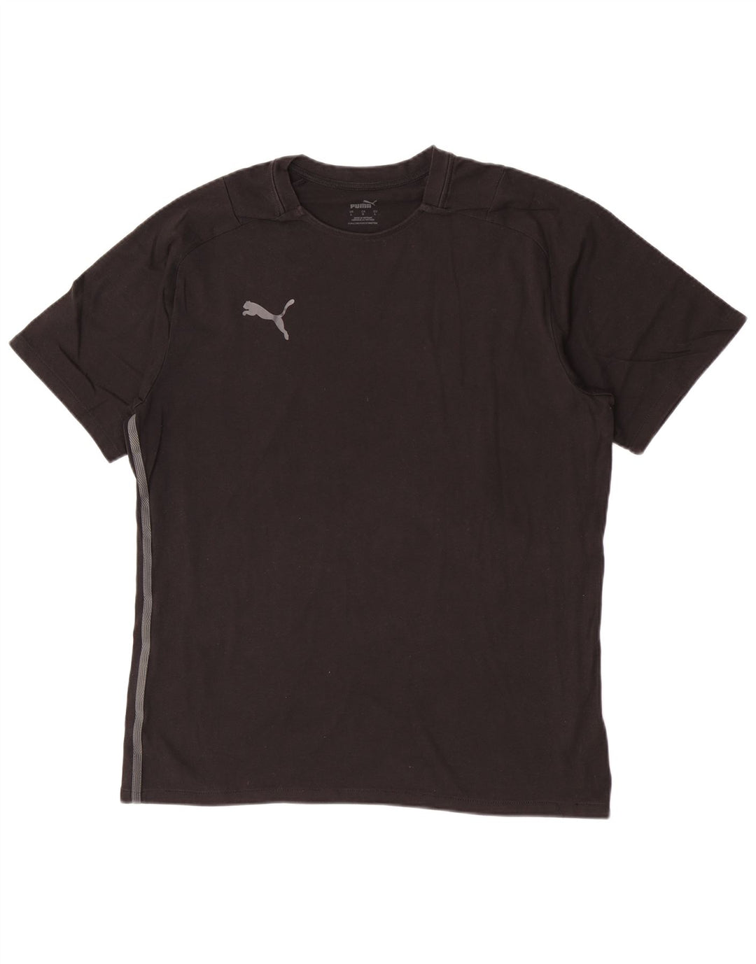 Ανδρικό κοντομάνικο μπλουζάκι Puma, κανονικό, μεγάλο μαύρο βαμβακερό