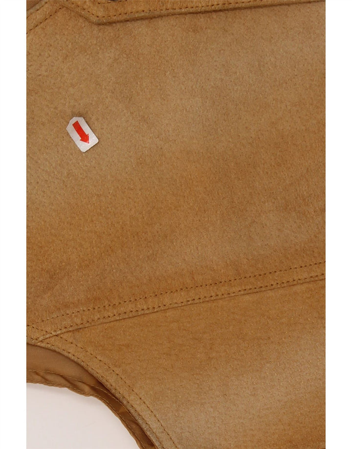 Ανδρικό σουέτ γιλέκο VINTAGE IT 44 XS Καφέ Δερμάτινο