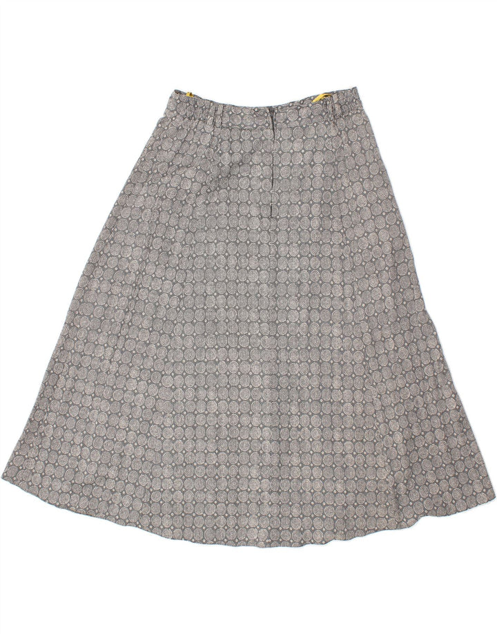 VINTAGE Womens Abstract Pattern A-Line Skirt IT 46 Large W32  Grey Viscose Vintage Vintage and Second-Hand Vintage from Messina Hembry 