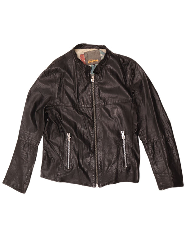 Imperial Γυναικείο Biker Δερμάτινο Μπουφάν IT 48 XL Μαύρο