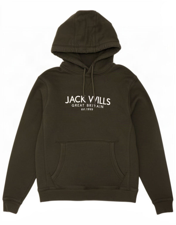 Jack Wills Ανδρικό γραφικό κουκούλα, μεγάλο πράσινο βαμβακερό