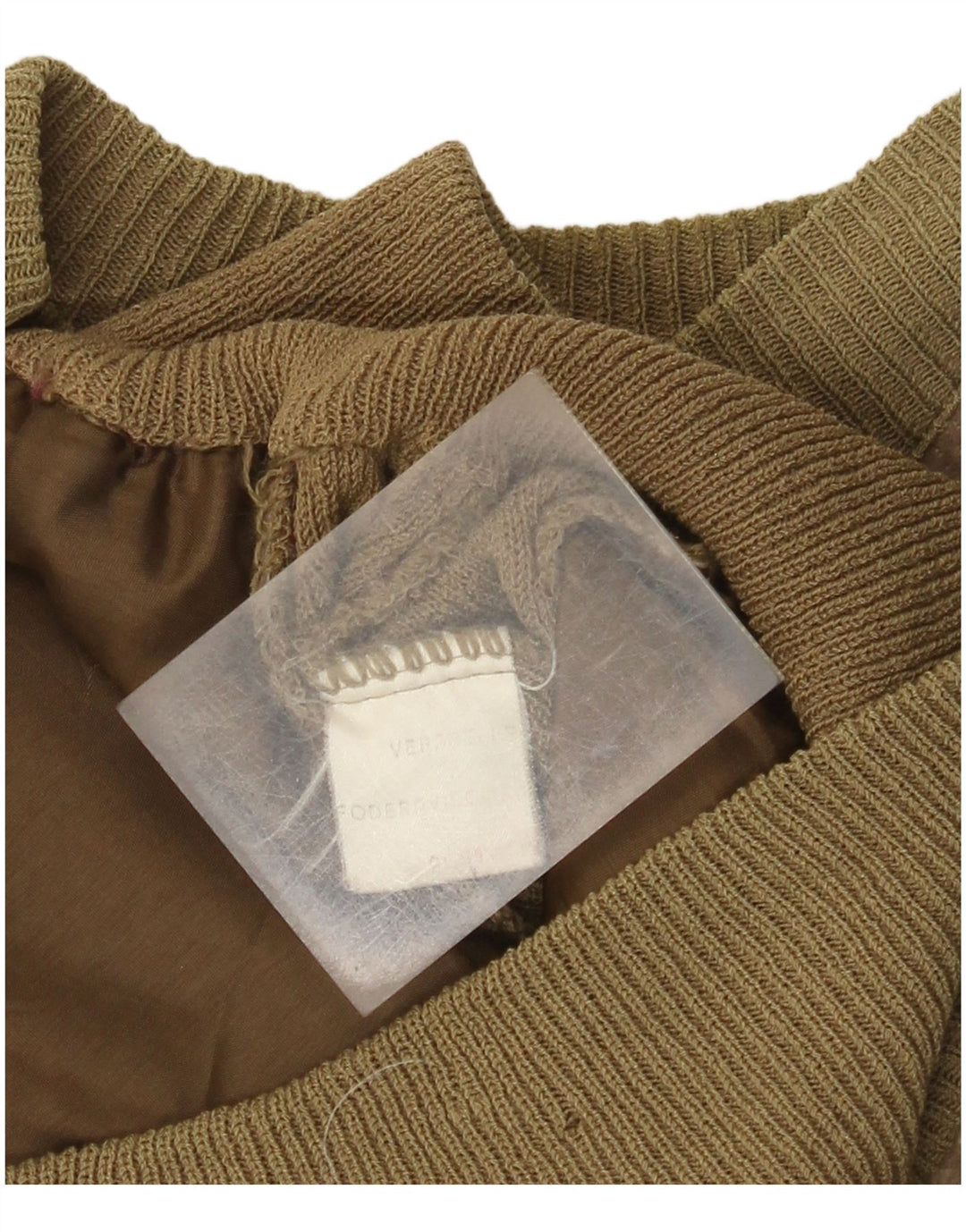 Vintage Ανδρικό Suede Bomber Jacket UK 38 Medium Khaki Colourblock Δέρμα