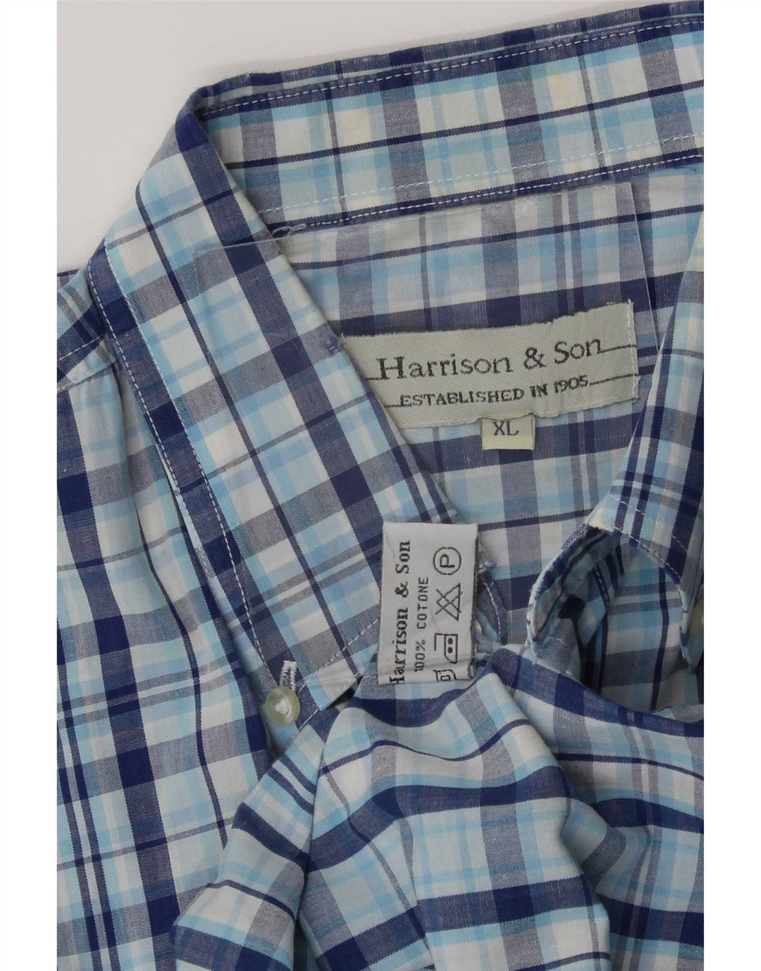 Ανδρικό κοντομάνικο μπλουζάκι Harrison & Son XL Μπλε βαμβακερό