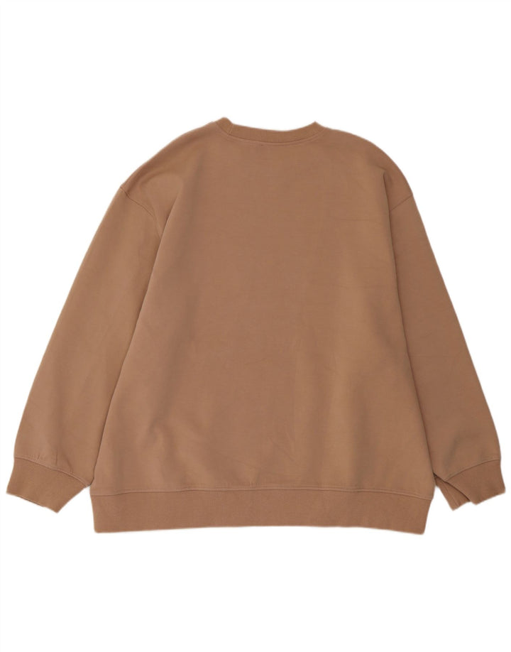 Zara Γυναικεία φούτερ Oversized Jumper UK 14 Medium Beige Βαμβακερό